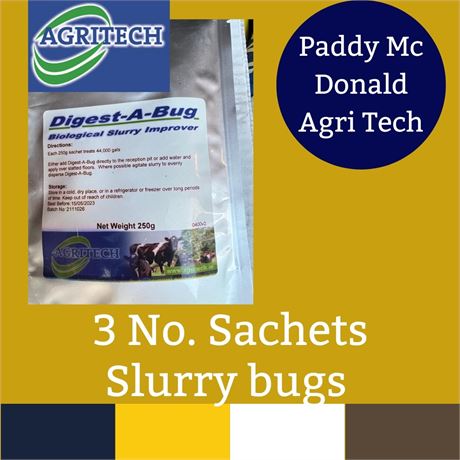 3 x Sachets Slurry Bugs